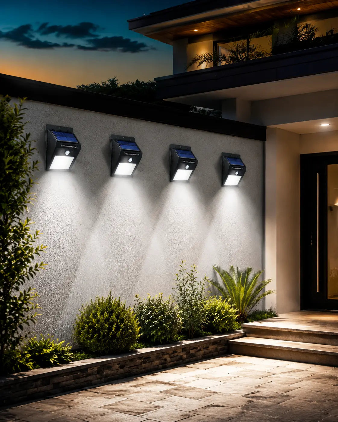 4 Lámparas Panel Solar 30 led