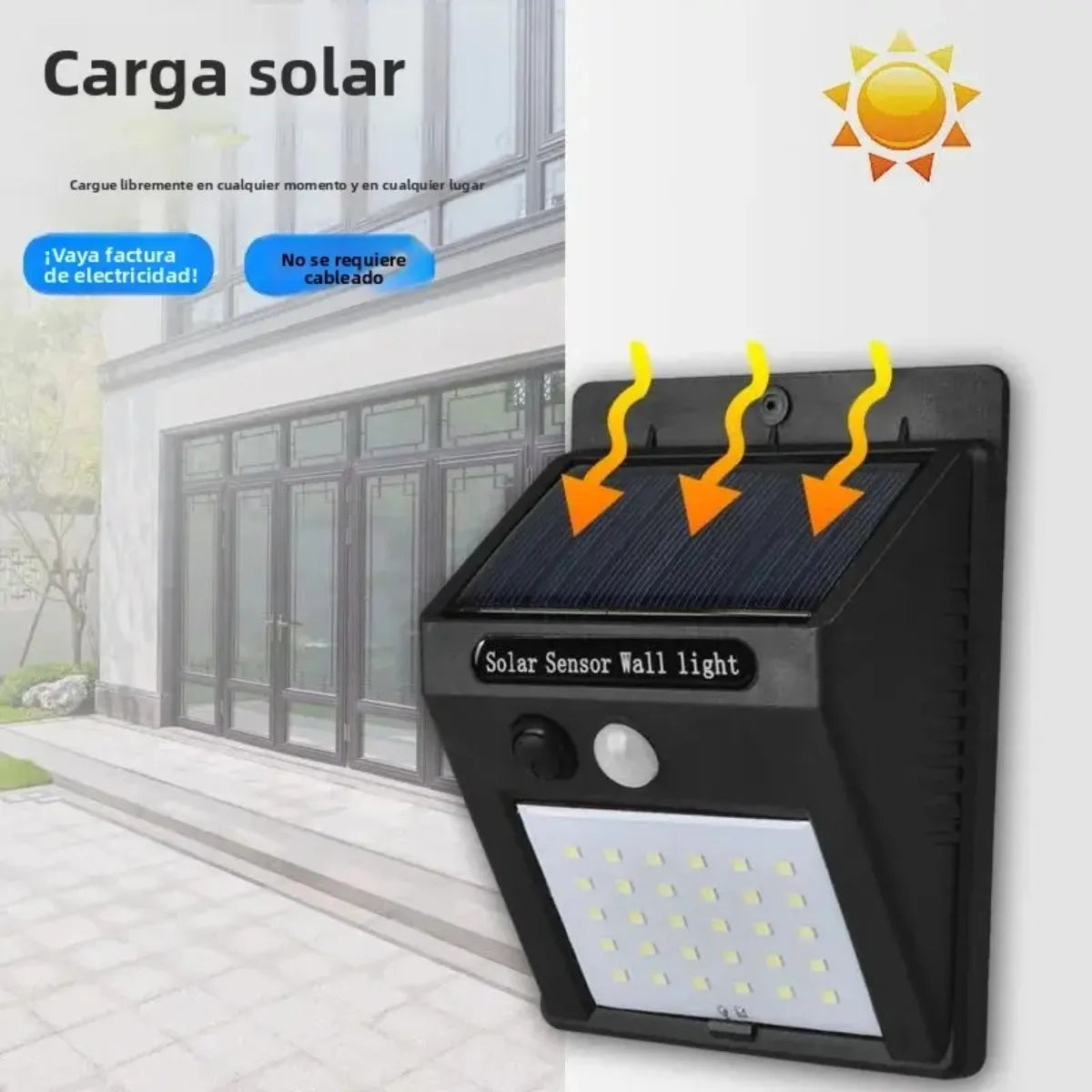 4 Lámparas Panel Solar 30 led